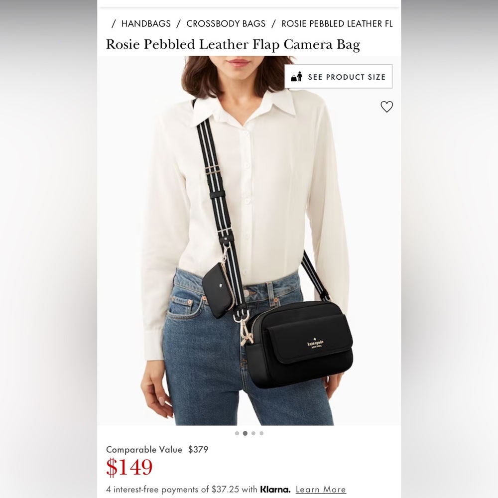 Kate spade Rosie Pebbled Leather Flap Camera Bag